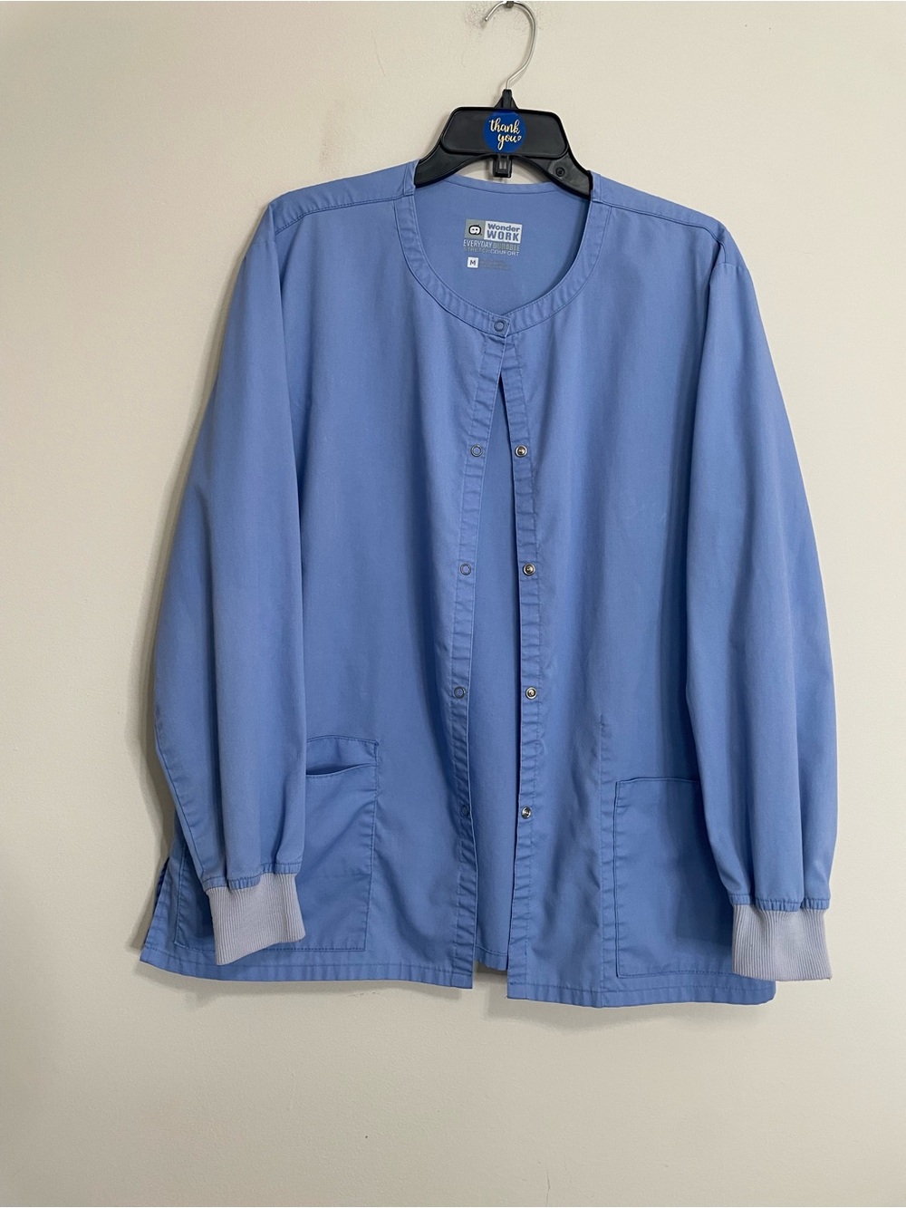 WonderWink Women’s Light Blue Medical scrub Jacket Size Medium
